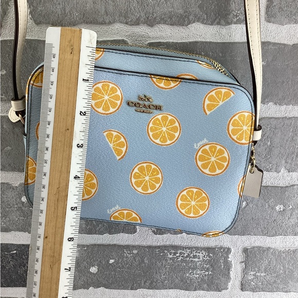 COACH Mini Camera Bag With Orange Print and matching card wallet - Picture 9 of 9